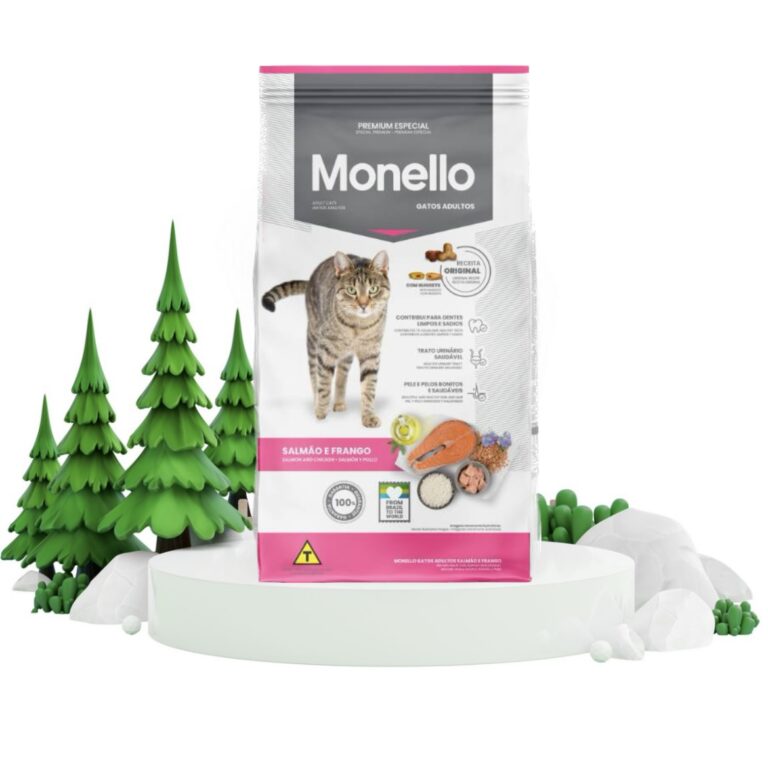 غذای خشک گربه بالغ مونلو میکس مرغ و ماهی