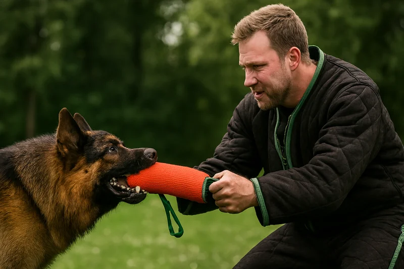 تمرین بکش بکش با سگ نگهبان