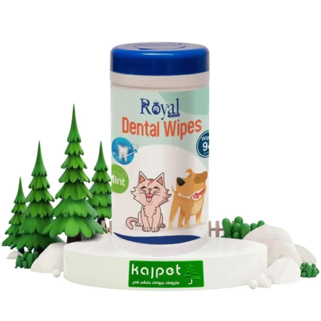 خرید دستمال مرطوب تمیز کننده دندان حیوانات رویال کوکو