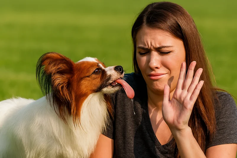 چرا سگم زیاد لیسم میزنه؟