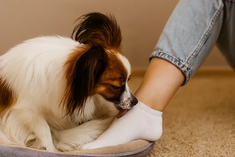 چرا سگ پامو لیس میزنه؟