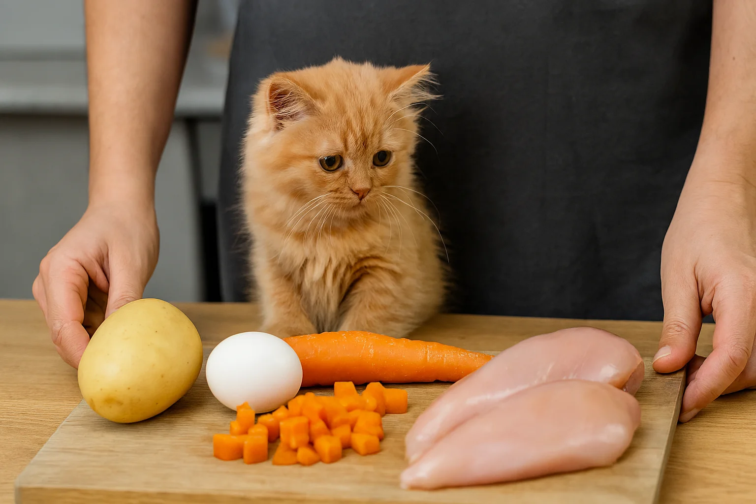 درست کردن غذای خانگی برای بچه گربه