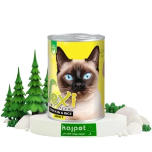 خرید و قیمت کنسرو گربه بالغ وکسی طعم مرغ و برنج